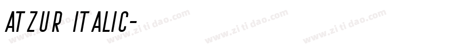 atzur italic字体转换